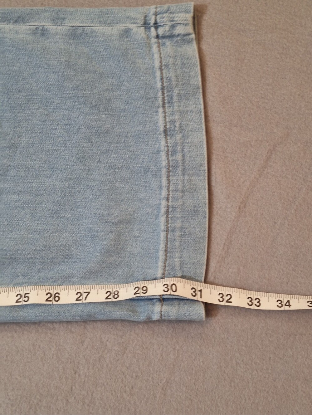 American Eagle Light Wash Super High Rise Baggy Wide Leg Jeans Wms 12 Regular - Picture 15 of 16